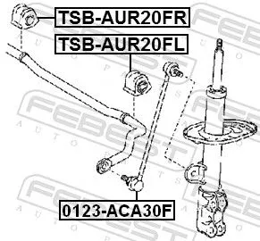 FEBEST Mounting, stabiliser bar (TSB-AUR20FR)