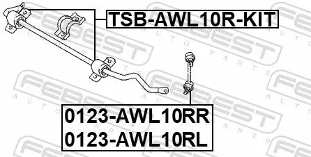 FEBEST Repair Kit, stabiliser bush (TSB-AWL10R-KIT)