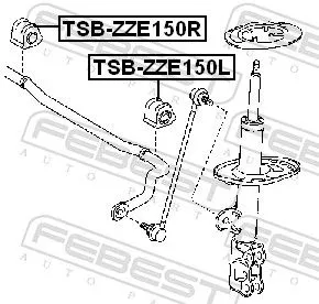FEBEST Mounting, stabiliser bar (TSB-ZZE150L)