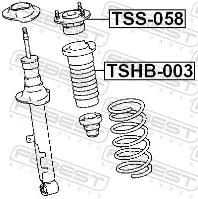 FEBEST Protective Cap/Bellow, shock absorber (TSHB-003)