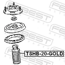 FEBEST Dust Cover Kit, shock absorber (TSHB-20-GOLD)