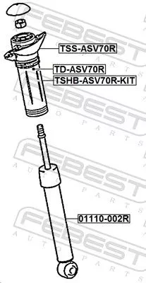 FEBEST Dust Cover Kit, shock absorber (TSHB-ASV70R-KIT)