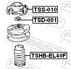 FEBEST Protective Cap/Bellow, shock absorber (TSHB-EL40F)