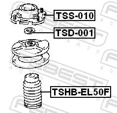 FEBEST Protective Cap/Bellow, shock absorber (TSHB-EL50F)