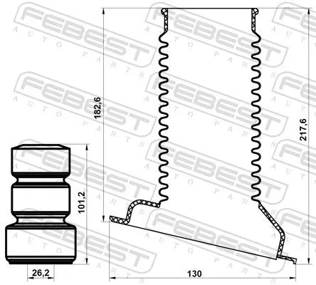 FEBEST Dust Cover Kit, shock absorber (TSHB-ZCA25F-KIT)
