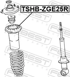FEBEST Protective Cap/Bellow, shock absorber (TSHB-ZGE25R)