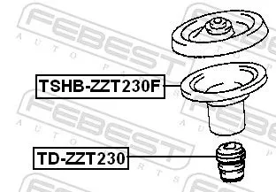 FEBEST Protective Cap/Bellow, shock absorber (TSHB-ZZT230F)