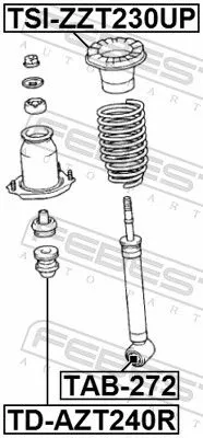 FEBEST Spring Seat (TSI-ZZT230UP)