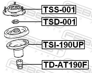 FEBEST Suspension Strut Support Mount (TSS-001)