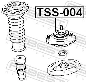 FEBEST Suspension Strut Support Mount (TSS-004)