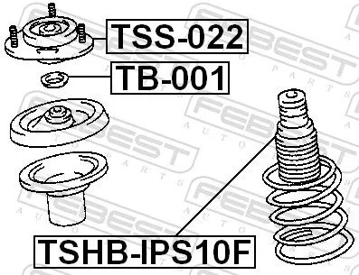 FEBEST Suspension Strut Support Mount (TSS-022)