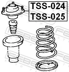 FEBEST Suspension Strut Support Mount (TSS-025)