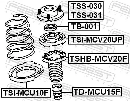 FEBEST Suspension Strut Support Mount (TSS-030)
