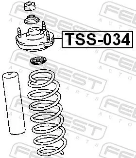 FEBEST Suspension Strut Support Mount (TSS-034)