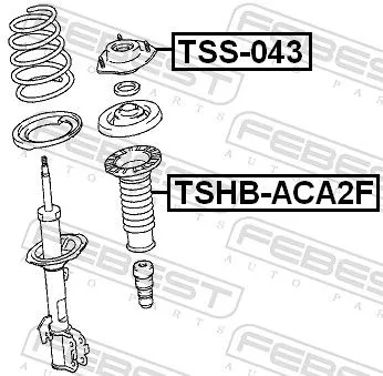 FEBEST Suspension Strut Support Mount (TSS-043)