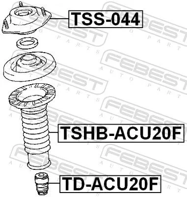 FEBEST Suspension Strut Support Mount (TSS-044)