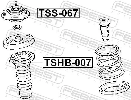FEBEST Suspension Strut Support Mount (TSS-067)