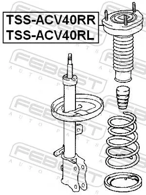 FEBEST Suspension Strut Support Mount (TSS-ACV40RL)