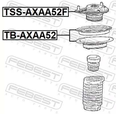 FEBEST Suspension Strut Support Mount (TSS-AXAA52F)