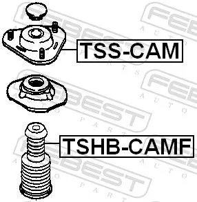 FEBEST Suspension Strut Support Mount (TSS-CAM)