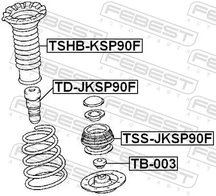 FEBEST Suspension Strut Support Mount (TSS-JKSP90F)