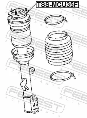 FEBEST Suspension Strut Support Mount (TSS-MCU35F)