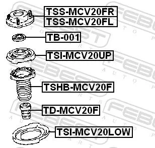 FEBEST Suspension Strut Support Mount (TSS-MCV20FL)