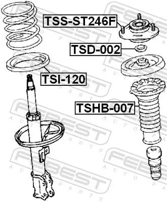 FEBEST Suspension Strut Support Mount (TSS-ST246F)