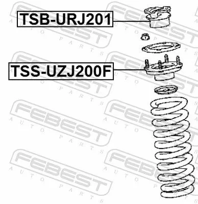 FEBEST Suspension Strut Support Mount (TSS-UZJ200F)