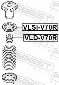 FEBEST Rubber Buffer, suspension (VLD-V70R)