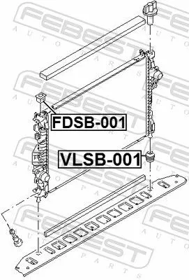 FEBEST Mounting, radiator (VLSB-001)