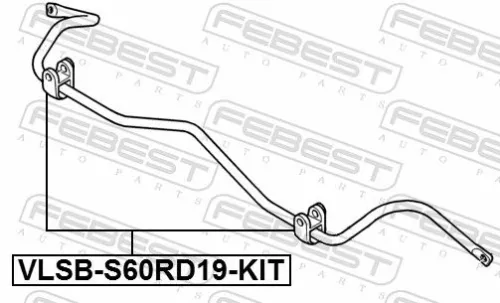 FEBEST Repair Kit, stabiliser bush (VLSB-S60RD19-KIT)
