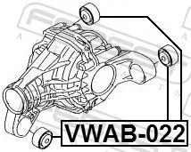 FEBEST Mounting, differential (VWAB-022)