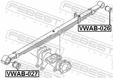 FEBEST Bushing, leaf spring (VWAB-026)