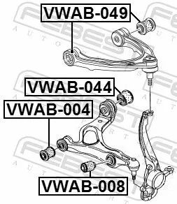 FEBEST Mounting, control/trailing arm (VWAB-049)