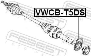 FEBEST Bearing, drive shaft (VWCB-T5DS)