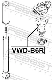 FEBEST Rubber Buffer, suspension (VWD-B6R)