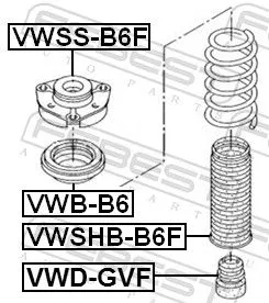 FEBEST Rubber Buffer, suspension (VWD-GVF)