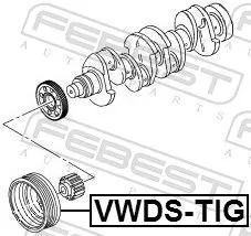 FEBEST Belt Pulley, crankshaft (VWDS-TIG)