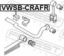 FEBEST Mounting, stabiliser bar (VWSB-CRAFR)