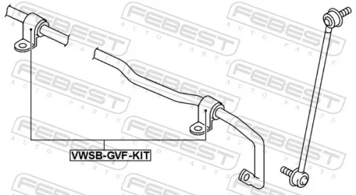 FEBEST Bracket, stabiliser mounting (VWSB-GVF-KIT)