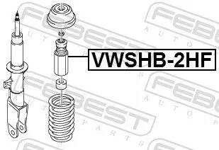 FEBEST Protective Cap/Bellow, shock absorber (VWSHB-2HF)