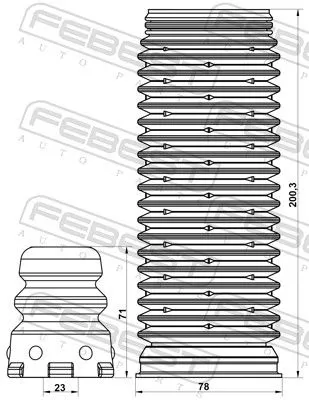 FEBEST Dust Cover Kit, shock absorber (VWSHB-CCF-KIT)