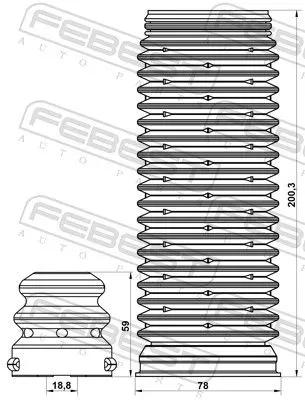 FEBEST Dust Cover Kit, shock absorber (VWSHB-GOLVIF-KIT)