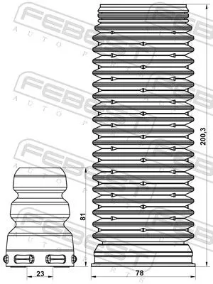 FEBEST Dust Cover Kit, shock absorber (VWSHB-TIGIF-KIT)