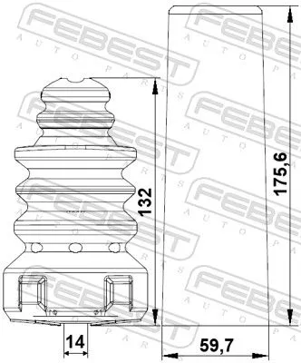 FEBEST Dust Cover Kit, shock absorber (VWSHB-TOURR-KIT)