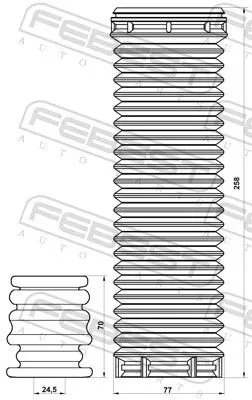 FEBEST Dust Cover Kit, shock absorber (VWSHB-TRSPVF-KIT)