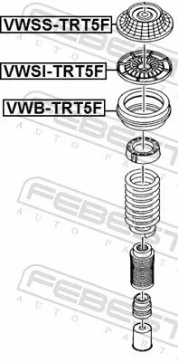 FEBEST Suspension Strut Support Mount (VWSS-TRT5F)