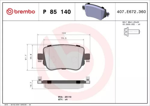 Brake Pad Set, disc brake