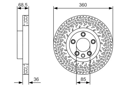 BOSCH Brake Disc (0986479B12)
